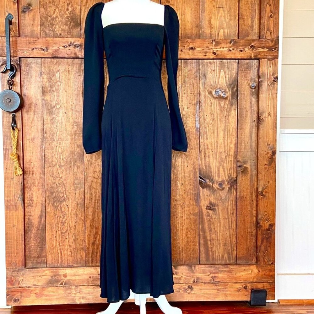 Reformation Whimsigoth Black Maxi Dress Sz 0